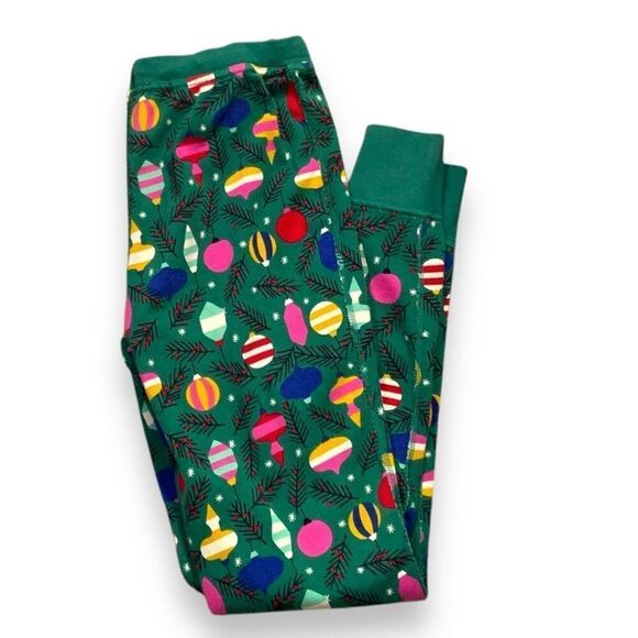 Hanna Andersson Other - Hanna Andersson Festive Long John Pajama Pant Green Red Delightful Decorations